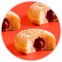 Krispy Kreme Strawberry Jam Doughnut with DIY Chilli sauce filling