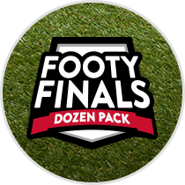 Celebrate Footy Finals with an Original Glazed® Dozen Pack - Footy style logo on grass background