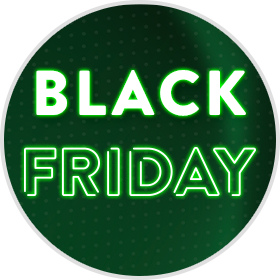 Black Friday in Neon on Black Background